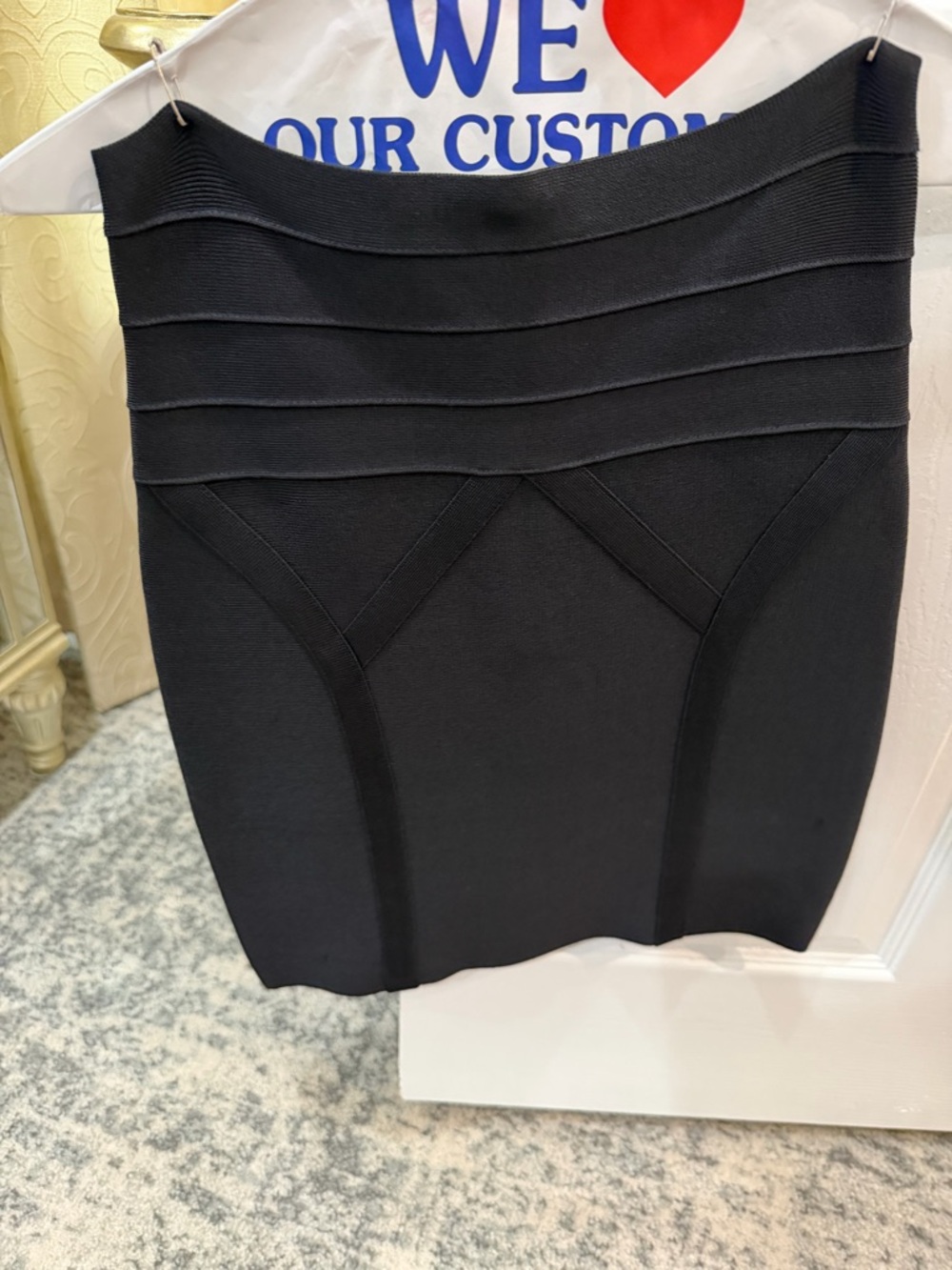 bebe Black Bandage Pencil Skirt